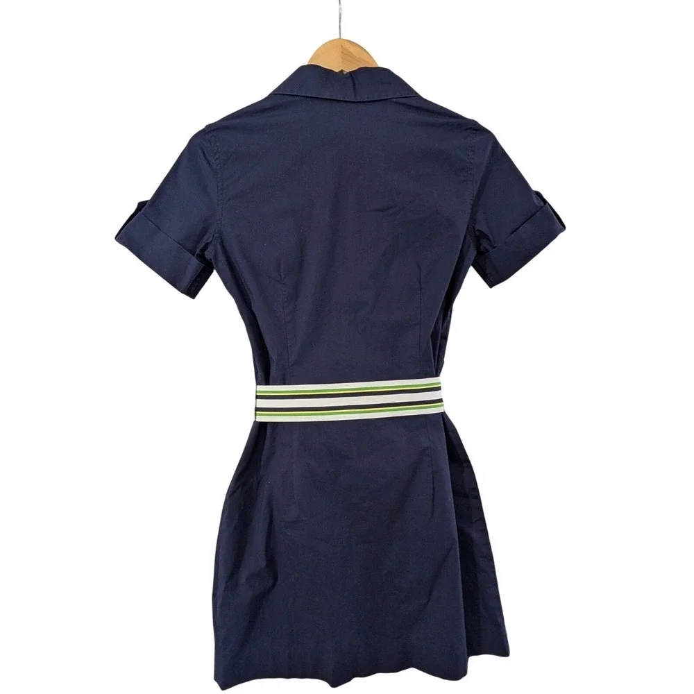 Lilly Pulitzer Shirt Dress 4 Blue Preppy Quiet Luxury Business Casual Old Money - Picture 2 of 11